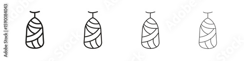 Cocoon icon collection. Vector illustration EPS10.