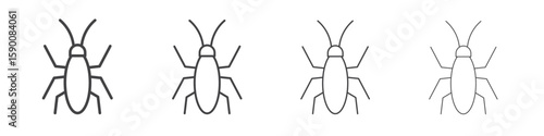 Cockroach icon collection. Vector illustration EPS10.