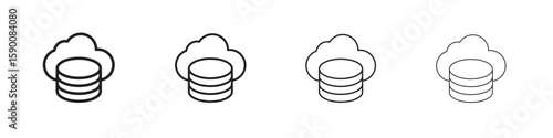Cloud server icon collection. Vector illustration EPS10.