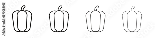 Capsicum icon collection. Vector illustration EPS10.