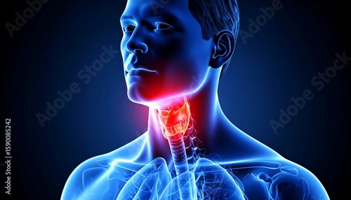 Wallpaper Mural 3D anatomical model of the human throat Torontodigital.ca