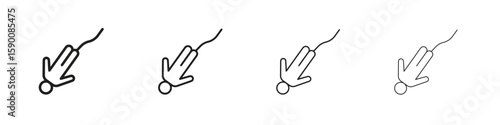 Bungee jumping icon collection. Vector illustration EPS10.