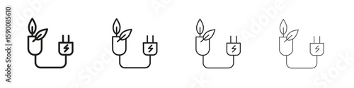 Biomass energy icon collection. Vector illustration EPS10.