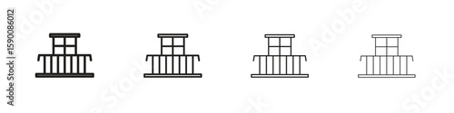 Balcony icon collection. Vector illustration EPS10.