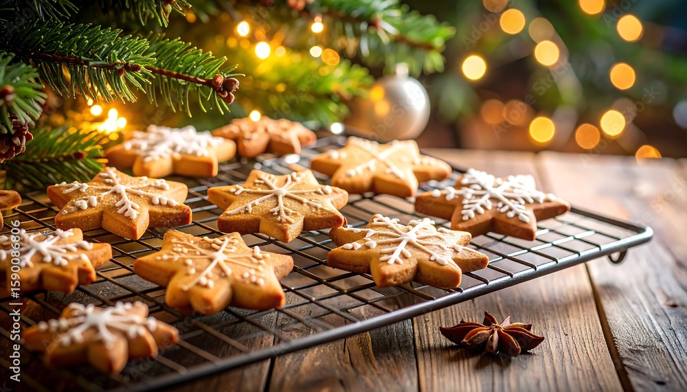 custom made wallpaper toronto digitalChristmas gingerbread cookies on a cooling rack