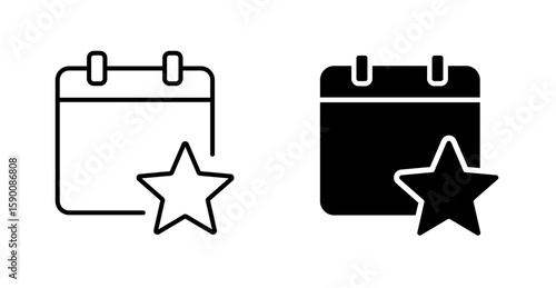 Calendar and star icon