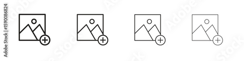 Add photos icon collection. Vector illustration EPS10.
