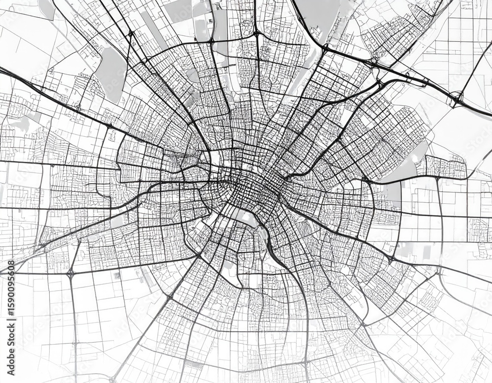 Obraz premium Abstract city map