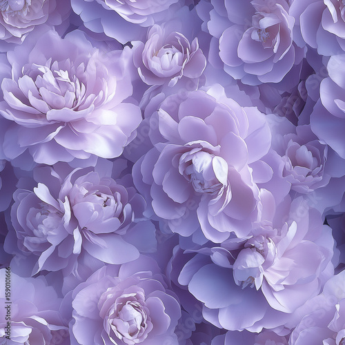 Lavender Flowers Create a Tranquil Background of Soft Petals and Calming Hues