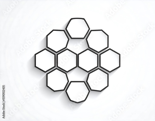 Wallpaper Mural Abstract graphic of layered hexagons Torontodigital.ca
