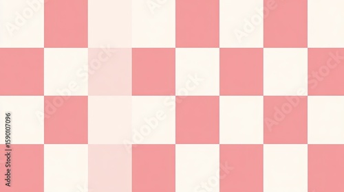 Pink and White Checkerboard Pattern Background