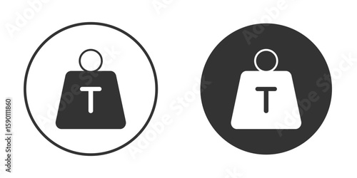 Tonne icon vector graphics in black and white color