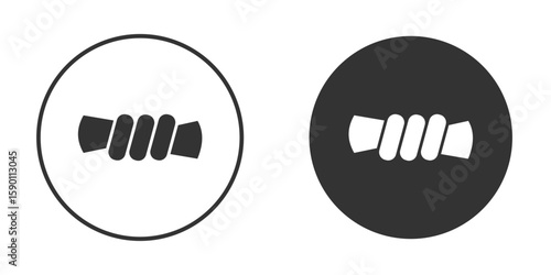 Squeeze icon vector graphics in black and white color