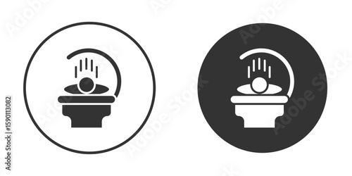 Solarium icon vector graphics in black and white color