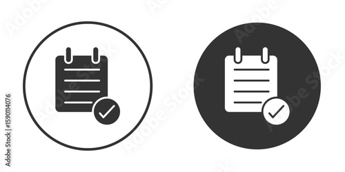 Reservation icon vector graphics in black and white color