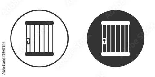 Prison icon vector graphics in black and white color