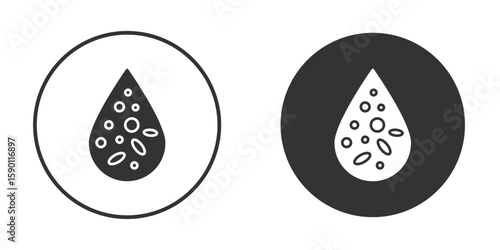 Leukemia icon vector graphics in black and white color