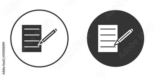 Homework icon vector graphics in black and white color
