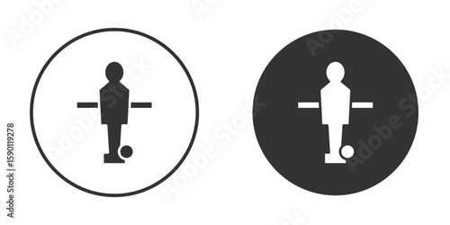 Foosball icon vector graphics in black and white color