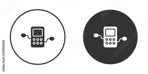 Dialysis icon vector graphics in black and white color