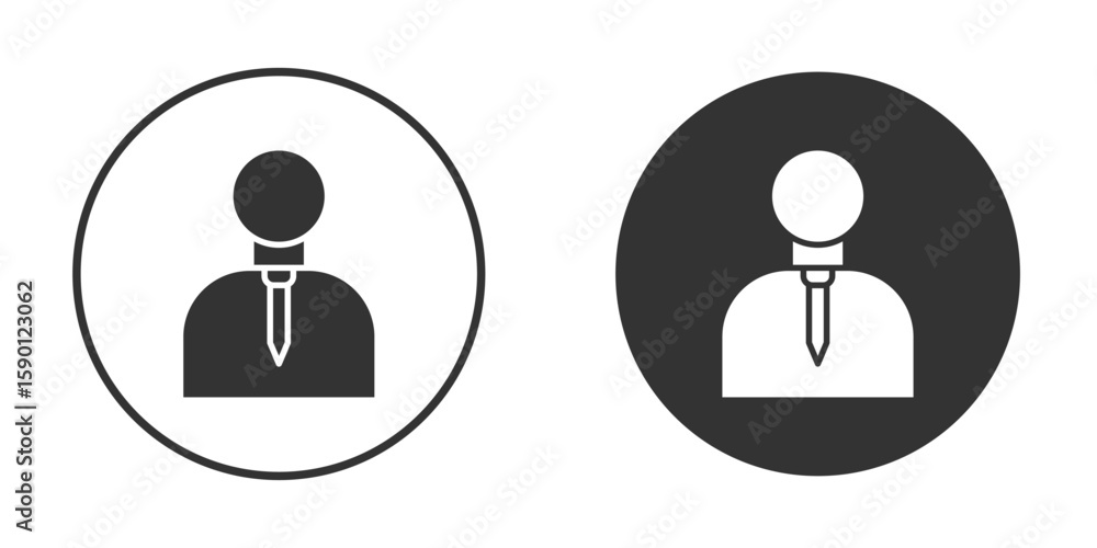 Businessman icon vector graphics in black and white color Businessman icon vector graphics in black and white color
