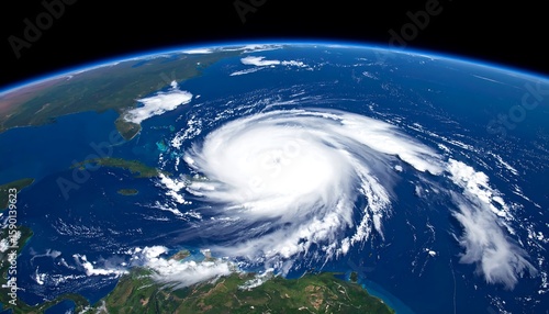 Wallpaper Mural Hurricane swirling over ocean Torontodigital.ca