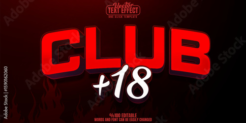 Adult editable text effect, customizable sexy and club 3d font style
