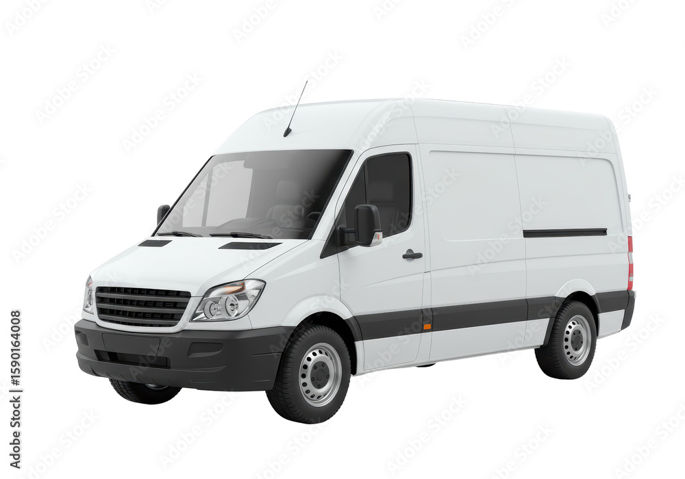 Isolated White Delivery Van Commercial Transport Vehicle Isolated White Delivery Van Commercial Transport Vehicle