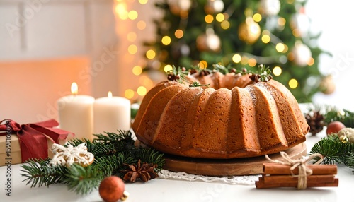 Wallpaper Mural Festive Christmas Bundt Cake Torontodigital.ca