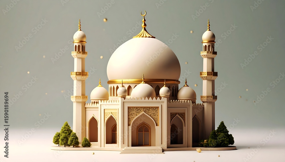 custom made wallpaper toronto digital3D Rendered Mosque