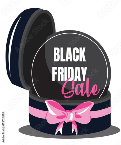 Gift sale background with big pink ribbon. Vector illustration.Wallpaper.flayer, invitation, posters, logo, brochure, banners, calendar