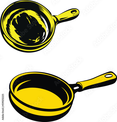 Vector of  frying pan