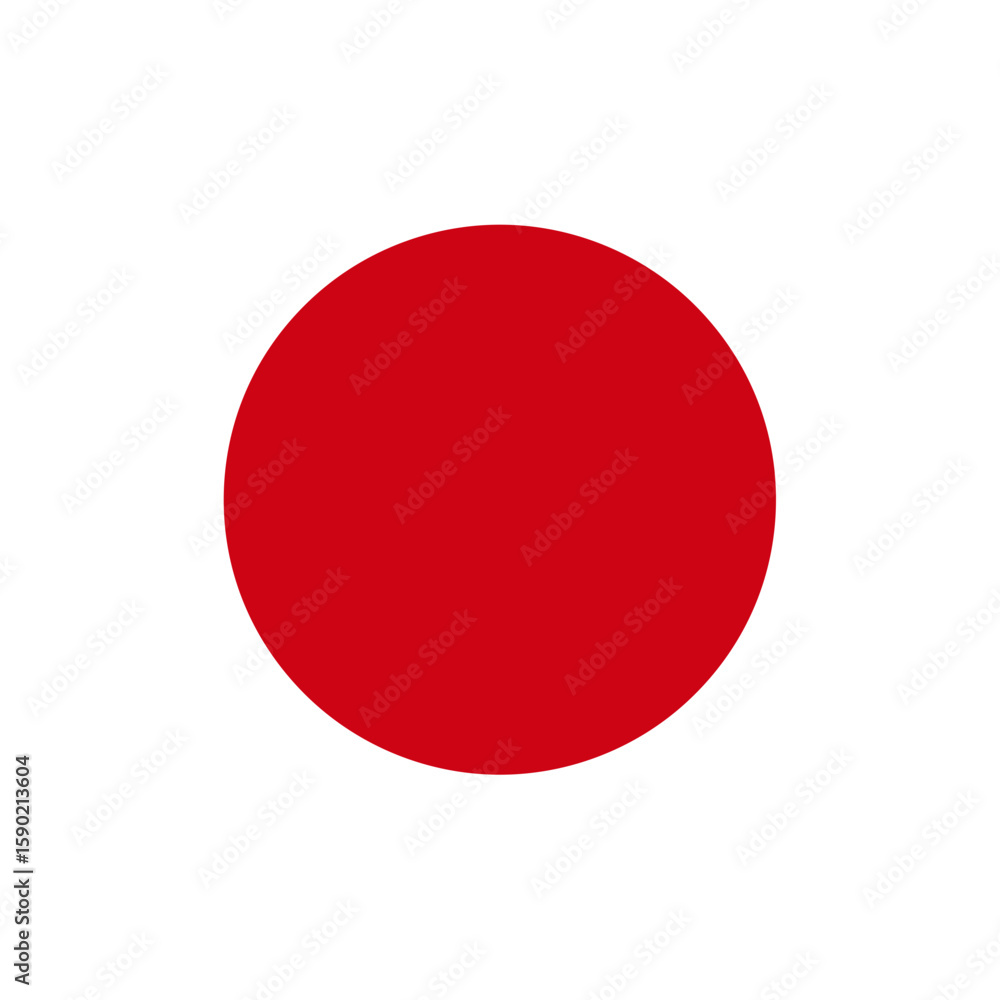 Minimal vector illustration of a red circle. Flat design.
