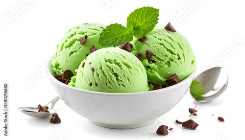 Wallpaper Mural Fresh mint chocolate chip ice cream (1) Torontodigital.ca