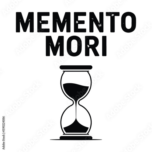 Memento Mori Hourglass T Shirt Design