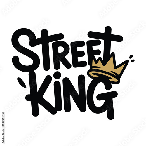 Street King Crown Drip Urban T Shirt Design