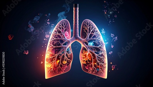 Wallpaper Mural Lungs, vibrant, abstract,  disease Torontodigital.ca