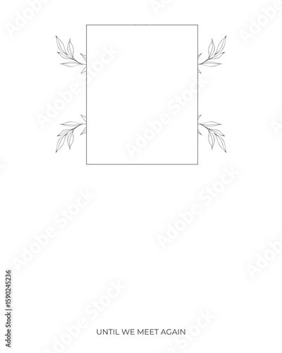 Simple Digital Funeral Card. Blank Illustrator File