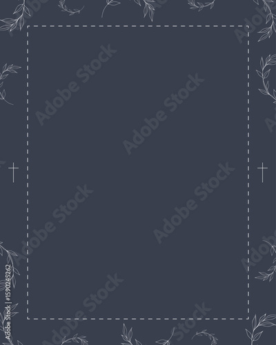Clean Funeral Announcement Template. Vector File