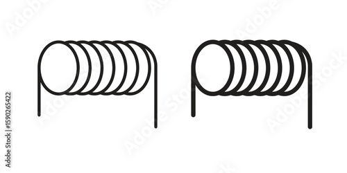 Wire coil icon vector design. set web icons