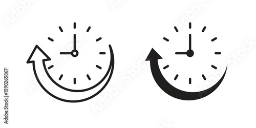 Uptime and downtime icon vector design. set web icons
