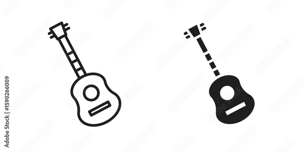 Fototapeta premium Ukulele icon vector design. set web icons