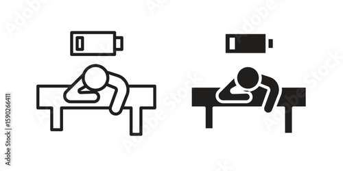Tired person icon vector design. set web icons