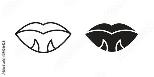Tonsillitis icon vector design. set web icons