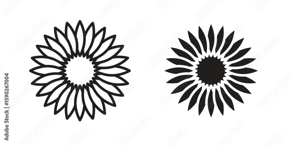 custom made wallpaper toronto digitalSunflower icon vector design. set web icons