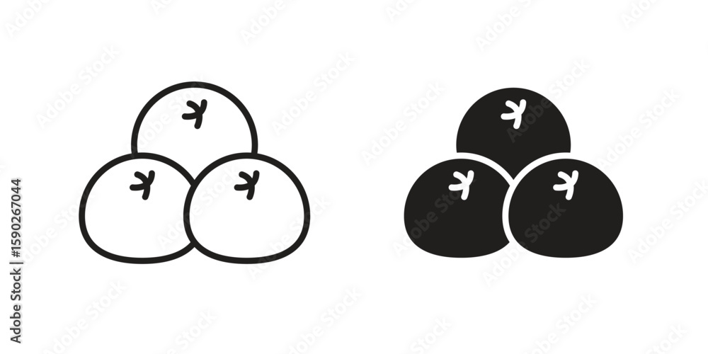Fototapeta premium Steamed bread icon vector design. set web icons