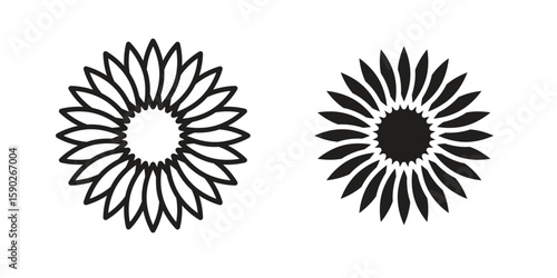 Wallpaper Mural Sunflower icon vector design. set web icons Torontodigital.ca