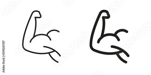 Strong arm icon vector design. set web icons