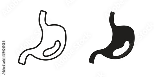 Stomach with Liquids icon vector design. set web icons