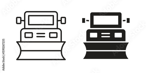 Snowplow icon vector design. set web icons
